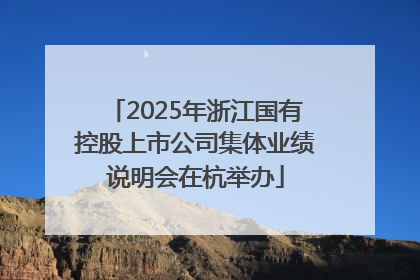2025年浙江国有控股上市公司集体业绩说明会在杭举办