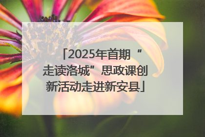 2025年首期“走读洛城”思政课创新活动走进新安县