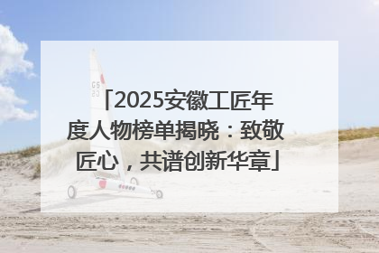 2025安徽工匠年度人物榜单揭晓：致敬匠心，共谱创新华章