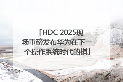 HDC 2025现场重磅发布华为在下一个操作系统时代的棋